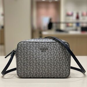 Guess Black and Gray Patterned Crossbody Bag